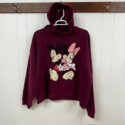 Micky Mouse Minnie Mouse Hoodie Hooded Sweatshirt Womens Size 3X Pullover Purple • $9