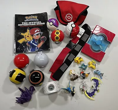 $39.99 • Buy 2014 Tomy Pokemon Lot Pokeballs Belt Pokedex XY Trainer Nintendo Figures Book