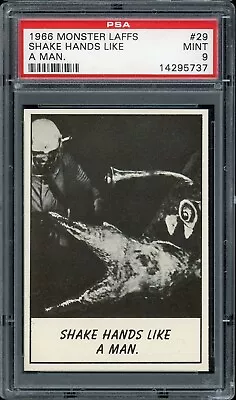 1966 Monster Laffs #29 Shake Hands Like A Man PSA 9 • $50