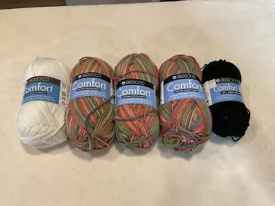 5 Skeins Berroco Comfort Knitting Worsted Weight Yarn 100/50 Grams Color Multi • $21
