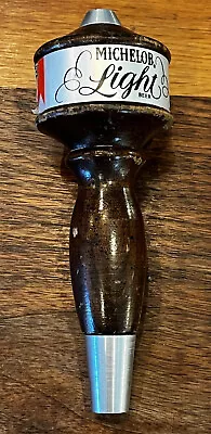 Vintage Michelob Light Beer Tap Handle Wood Metal 6.5” • $13