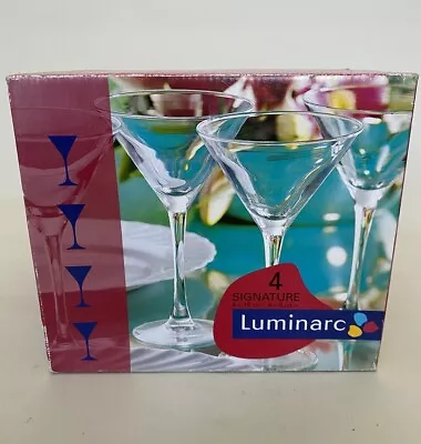 Vintage Luminarc Signature 15cl Baileys/Martini/Cocktail/Gin Glasses - New Boxed • £17.50