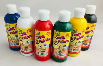 £12.49 • Buy 6 X 200ml Paint OR Paint Brushes Children’s Craft Poster Paint Ready Mixed Art