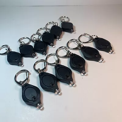 Lot Of 12 Mini Squeeze Button LED Light Keychains ~ Working • $5.95