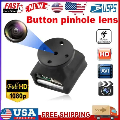 HD 1080P Mini Shirt Button Camera Micro Tiny Recorder DVR Video Button Lens DV • $25.33