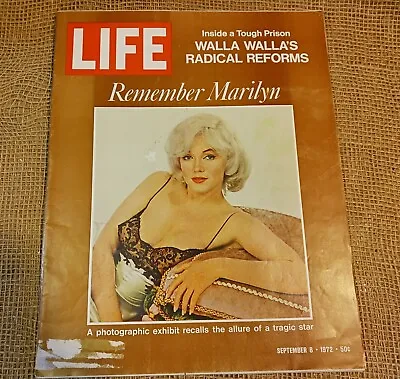 Life Magazine Remember Marilyn Monroe On The Cover Sept 8 1972 Vol 73 No 10  • $12