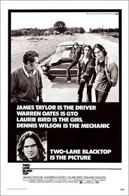 TWO LANE BLACKTOP Movie Poster Art Print 27x41 • $28