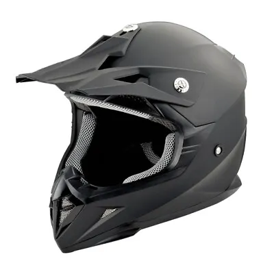 Black Adult Motocross Style MX HELMET Off-Road BMX Dirt Bike Quad MTB Racing • $84.95