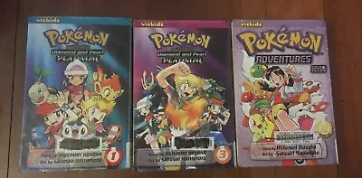 $8 • Buy Pokemon Adventures Diamond & Pearl Platinum Vol 1, 3 Gold & Silver Vol 10 Bundle