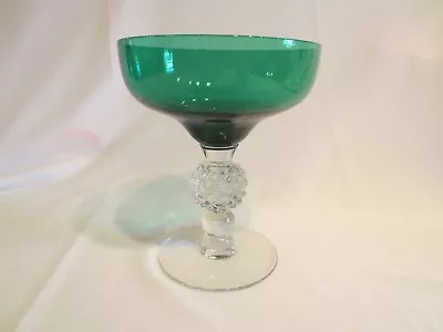 Morgantown Old English Green Champagne/tall Sherbet • $14.99