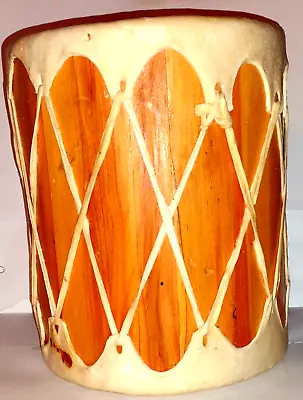 Vintage Cedar Cowhide 12 X10  Drum Mexico Handcrafted • $124.35