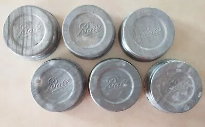 Ball ZINC LIDS Lot Of 6 REGULAR MOUTH Mason Jar Canning Porcelain Lined Antique • $7.99