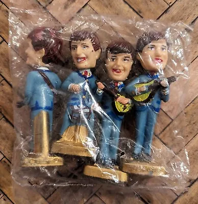 The Beatles Bobblehead Nodder Figures Cake Toppers - Rare Vtg - Blue Suits - New • £98.43