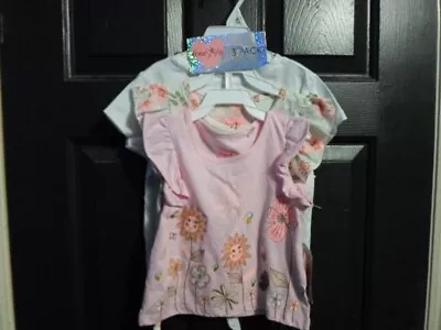 Free Style Revolution Girls Tops 3-Pack Pink/White Floral Size 4T New With Tags • $17.99