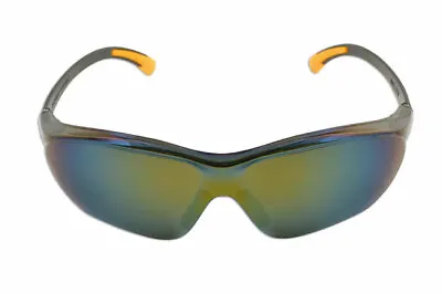 £7.54 • Buy Black Mirrored Safety Glasses Goggles Mirrored Lens Uv385 Modern Design