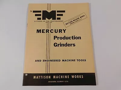 Vtg Original Mattison Mercury Production Grinders Bulletin Brochure  • $11.12