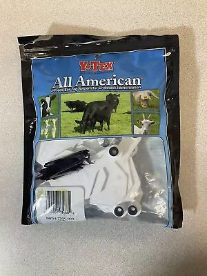 All American Y-Tex 2 Piece Ear Tag System For Livestock Identification WHITE 3* • $25.99