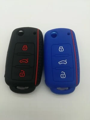 2*Silicone Key Cover For VW Beetle CC Eos Golf GTI Jetta Passat Tiguan Rabbit • $8.99