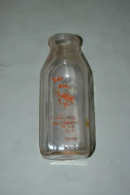 Vintage Early Dawn Dairy Milk Bottle Waynesboro Virginia 1 Pint CO-OP Clear  • $14.99