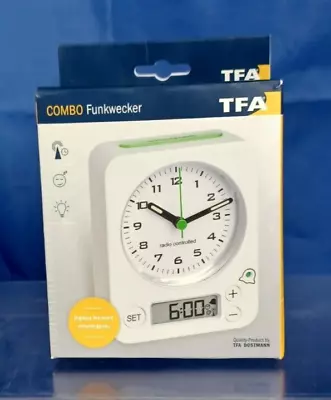 TFA Combo Funwecker Radio Controlled Alarm Clock And Digital Clock (D3) • £18
