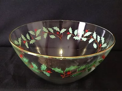 Lenox Holiday (Dimension) One (1) 9  Round Glassware Salad Bowl Mult. Available • $19.95