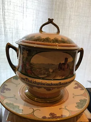 Antique Mettlach Covered Punch Tureen With Underplate 3037/1315 • $315