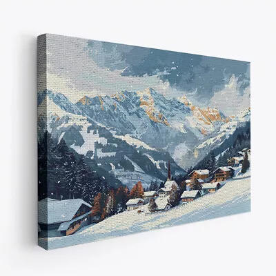 Appealing Mountain Design 1 Horizontal Canvas Wall Art Prints Pictures • $58.99