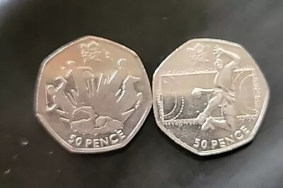 2 X 2012 London Olympic Games 50p Sports Collection Circulated  • £4.99