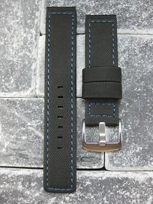 20mm PVC Rubber Band Black Diver Watch Strap For OMEGA MARATAC Blue XL L • $33.74