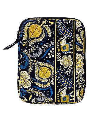 Vera Bradley Ellie Blue & Gold Zippered Quilted Tablet E-Reader Sleeve Bag Case • $10