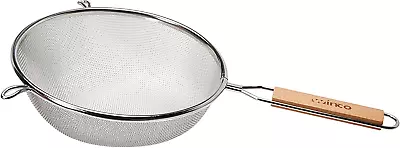 Winco Strainer With Single Fine Mesh 8-Inch Diameter Medium Stainless Steel  • $9.57