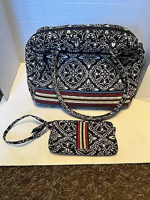 Vera Bradley Bowler In Barcelona Shoulder Bag Purse & Wallet Wristlet • $19.99