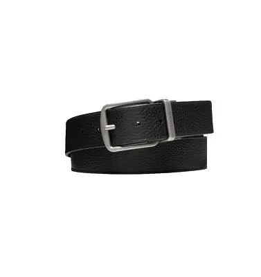 COACH Harness Buckle Reversible Belt 38 Mm Pebble Leather Black Dark Brown • $89.51