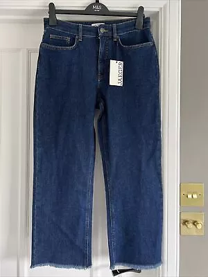 Bnwt Ladies Jaeger Indigo Blue Denim Crop Jeans Sz12 With Stretch • £49.99