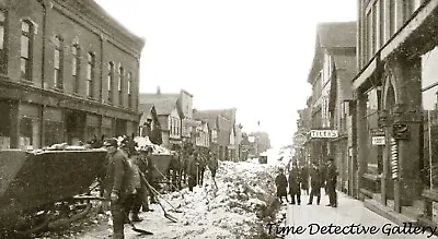 $7.50 • Buy Cleaning Snow Off 5th Street, Calumet, Michigan C1900- Historic Photo Print