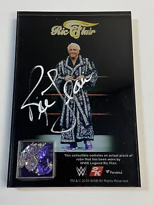 $269 • Buy RIC FLAIR WWE HOF 2K19 Exclusive Robe Piece Lucite Plaque W/ Ring Auto JSA RARE!