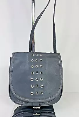 VTG La Bagagerie Small Gray Leather Shoulder Cross Bag Purse Made In France • $41