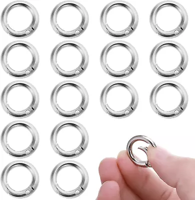 16 Pcs O Ring Clip Spring O Ring Clasp Round Mini Carabiner For Bag Purse Handba • $7.87