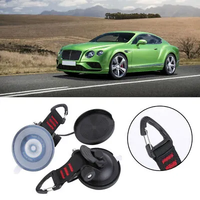 2 Pcs Sturdy Suction Cups Tie Down With Hooks For Car Awning Camping Tarp Boat • $9.96