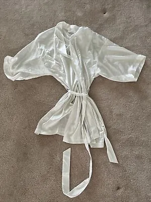 Victoria's Secret BRIDE Robe Bling White Satin Wedding Kimono I Do One Size • $11.99