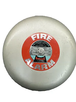 Vintage Fire Alarm Autocall 10  Bell AC Type 009 4710 2.5A 10 Gong • $65