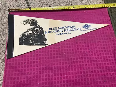 Rare VTG BMR BLUE MOUNTAIN & READING RAILROAD PENNANT Hamburg PA Pennsylvania • $18.69