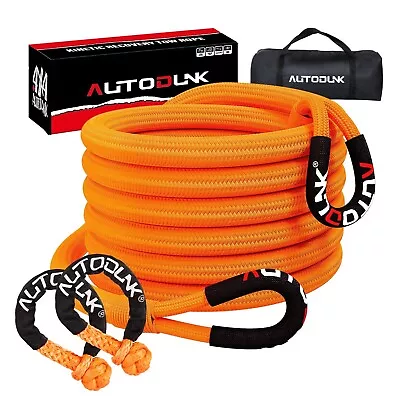 GEN2 1  X 30' Kinetic Recovery & Tow Rope (48600lbs) With 2 Soft Shackles O... • $120.88