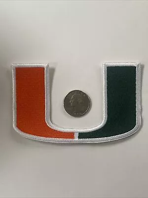 University Of Miami Hurricanes Vintage Embroidered Iron On Patch 4.5” X 2.5” • $6.59