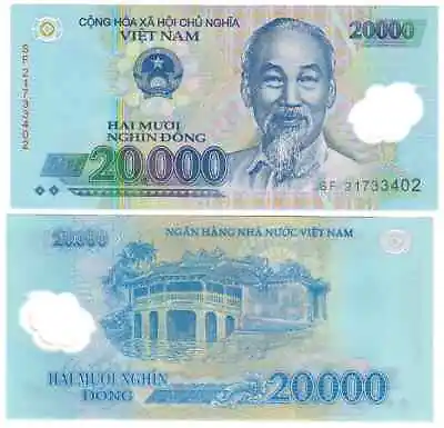 Vietnam Dong 200000 (10 X 20000) USA Seller - Circulated - COA • $28.14