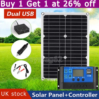 £22.86 • Buy 600W Solar Panel Full Kit 18V Battery 100A Charger Controller For Car RV Caravan