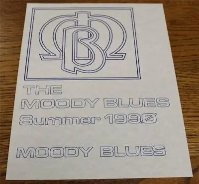 OTTO Backstage Concert Door Sign THE MOODY BLUES Summer 1990 Tour HEAVY PAPER • $12.95