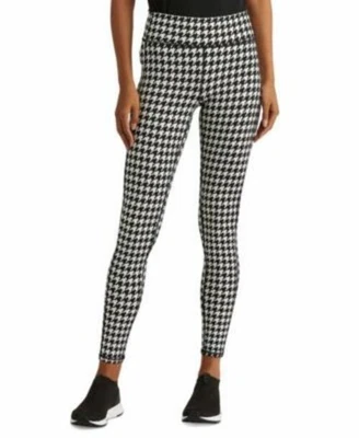 $41 • Buy MSRP $90 Ralph Lauren Houndstooth Jersey Leggings Polo Black Size XL
