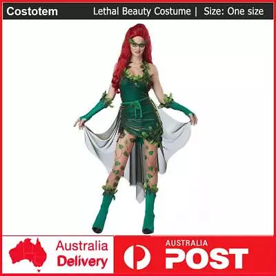 Ladies Lethal Beauty Poison Ivy Batman Womens Halloween Fancy Dress Costume • $49.99