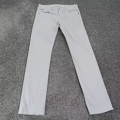 Adriano Goldschmied Jeans Mens 34 Gray AG Matchbox Slim Straight Pants 34x33 • $34.99